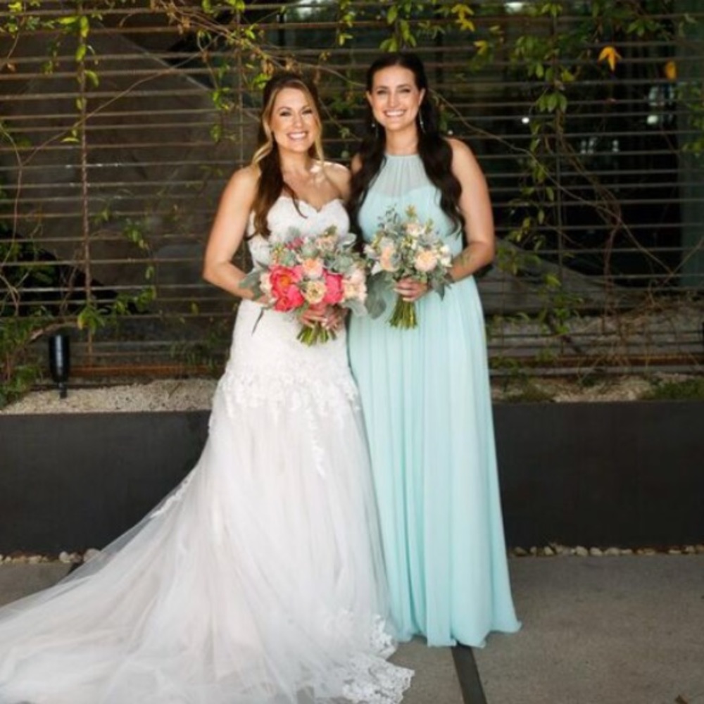 Bill Levkoff Bridesmaids Dress Mint Style 1147